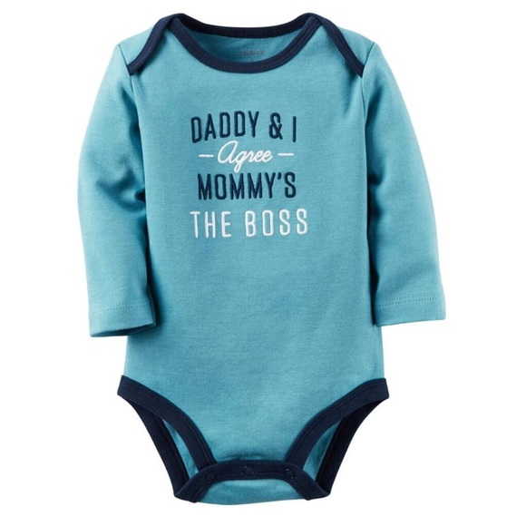 Carter's Other - Carters bodysuit Daddy & I agree Mommy’s the boss